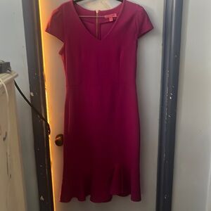 Betsey Johnson pink, mid calf, stretchy cotton material. Never worn